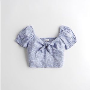 Puff-Sleeve Linen-Blend XS